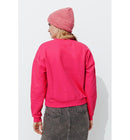 Sweat-shirt à Message Femme - Rose Uni Colore