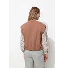 Teddy sans Manches en Molleton - Rose Uni Colore