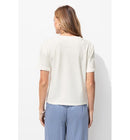 T-shirt Col Rond Femme - Naturel Uni Clair