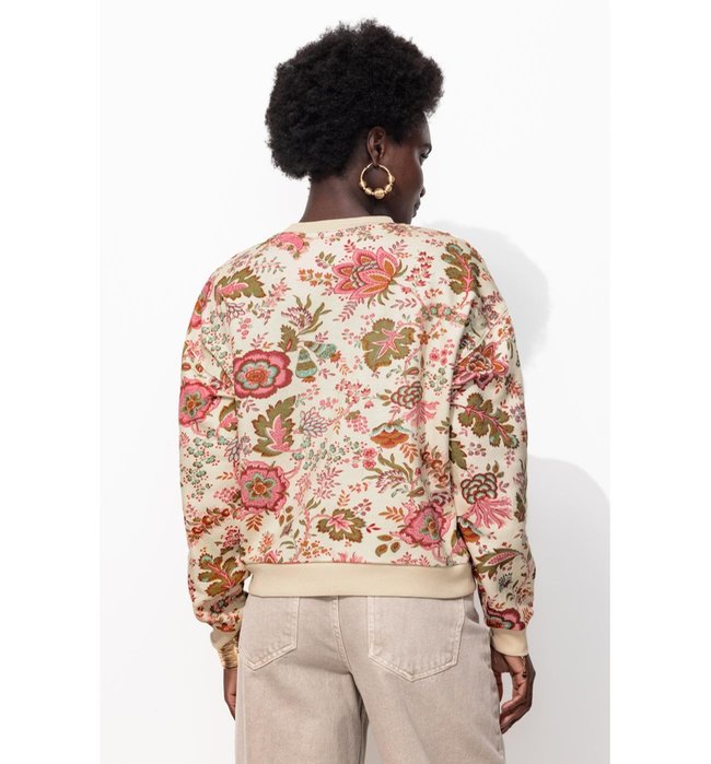 Sweat-shirt Perlé Femme - Naturel Imprime