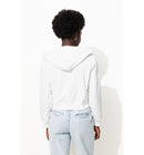 Sweat-shirt à Capuche Femme - Blanc Uni Clair