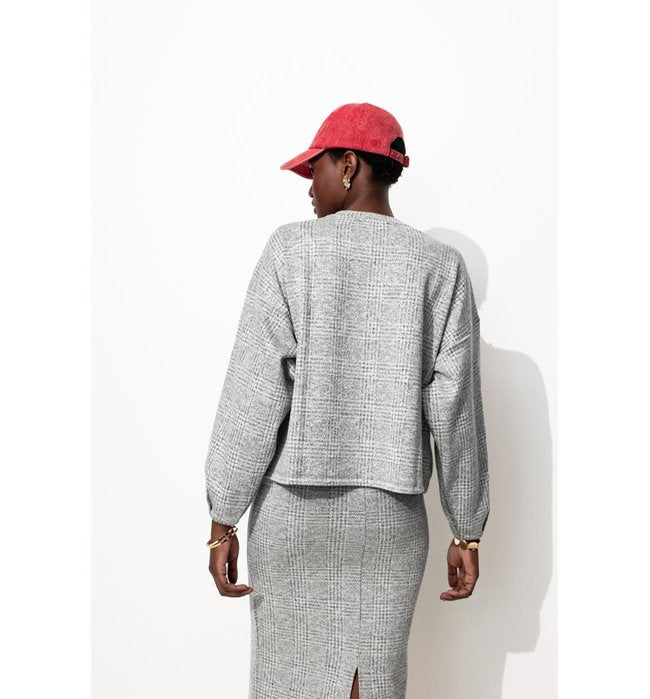 Sweat Oversize à Carreaux - Noir Carreaux