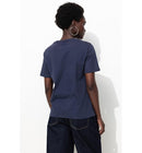 T-shirt Col V Éco-conçu - Bleu Uni Fonce