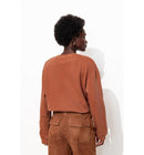 Sweat-shirt Oversize Femme - Marron Imprime