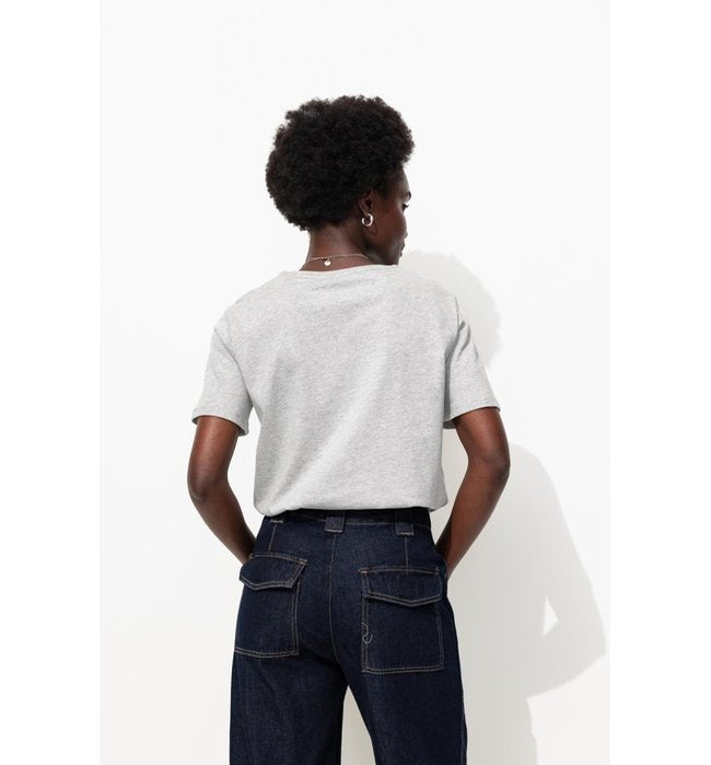 T-shirt Col Rond Éco-conçu - Gris Uni Clair