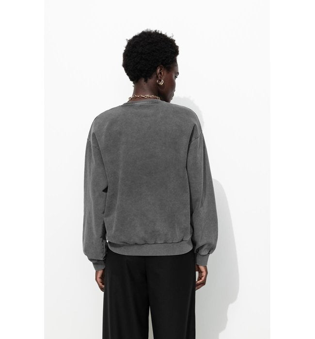 Sweat-shirt à Message Femme - Gris Imprime