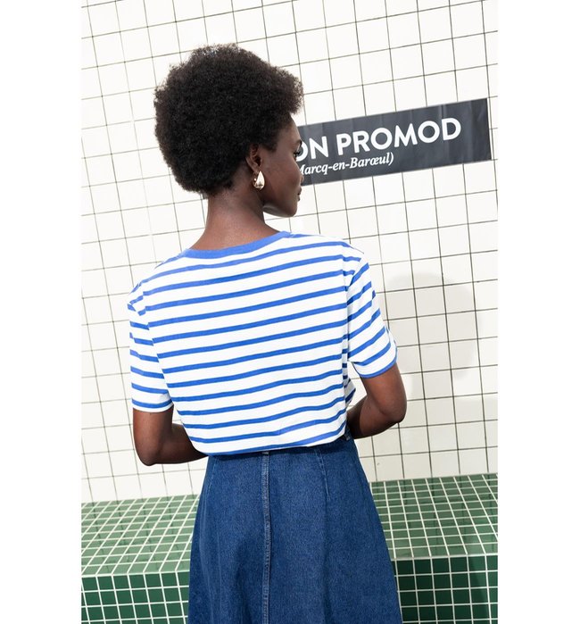 T-shirt Rayé Made In France - Bleu Raye