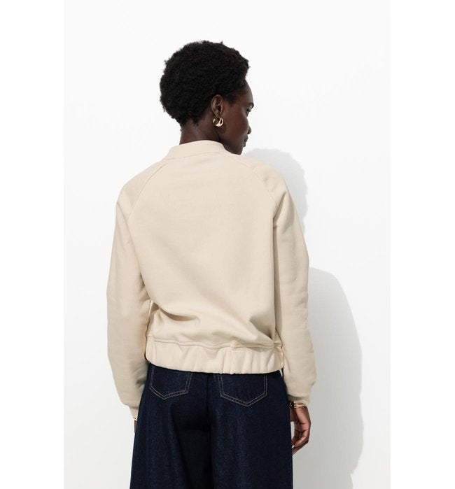 Sweat-shirt Teddy en Molleton - Naturel Uni Clair
