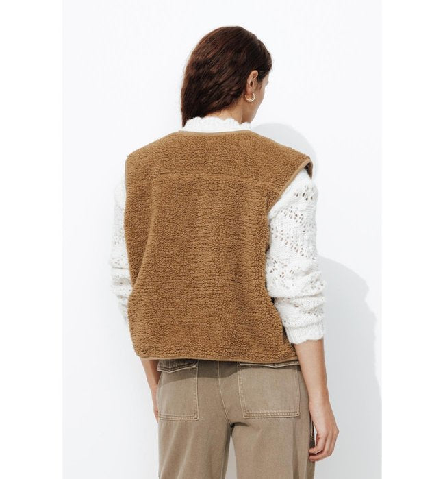 Paloma en Moumoute Léopard - Marron Uni Fonce