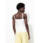 Débardeur en Jersey Uni Femme - Blanc Uni Clair