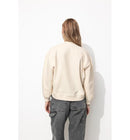 Sweat-shirt Uni Col V - Naturel Uni Clair