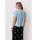 Blouse Manches Courtes Lyocell - Jeans Uni Clair