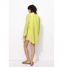 Chemise Légère Oversize Femme - Jaune Uni Colore