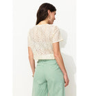 Chemise Effet Dentelle Femme - Naturel Uni Clair