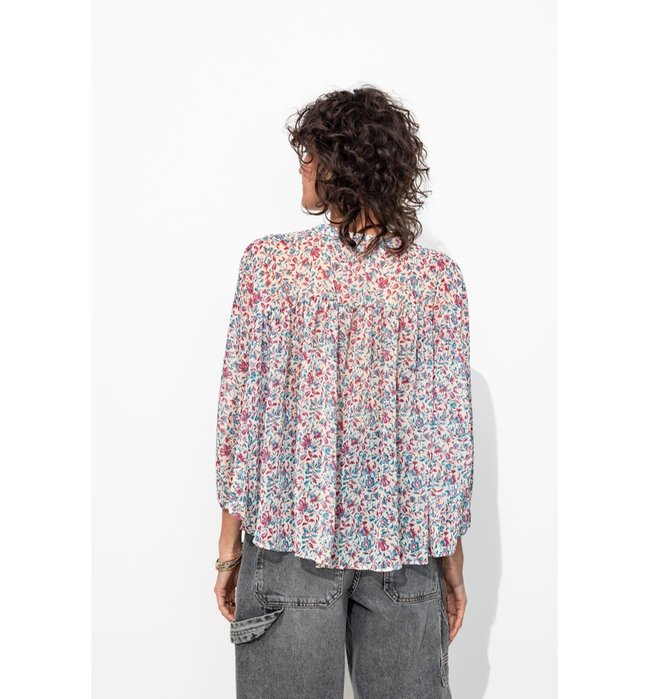 Chemise Oversize en Voile - Naturel Imprime