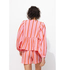 Blouse en Gaze de Coton Rayée - Rose Raye