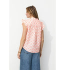 Blouse Brodée Fluo Femme - Rose Uni Colore