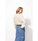 Chemise en Gaze de Coton Brodé - Naturel Uni Clair