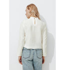 Blouse Romantique Brodée Femme - Naturel Uni Clair