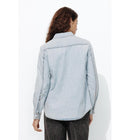 Chemise Western en Jean Femme - Jeans Uni Clair