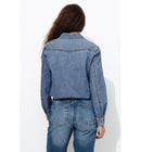 Chemise Western en Jean Femme - Jeans Uni Fonce