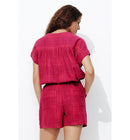 Blouse Rayée en Coton Femme - Multicolore Raye