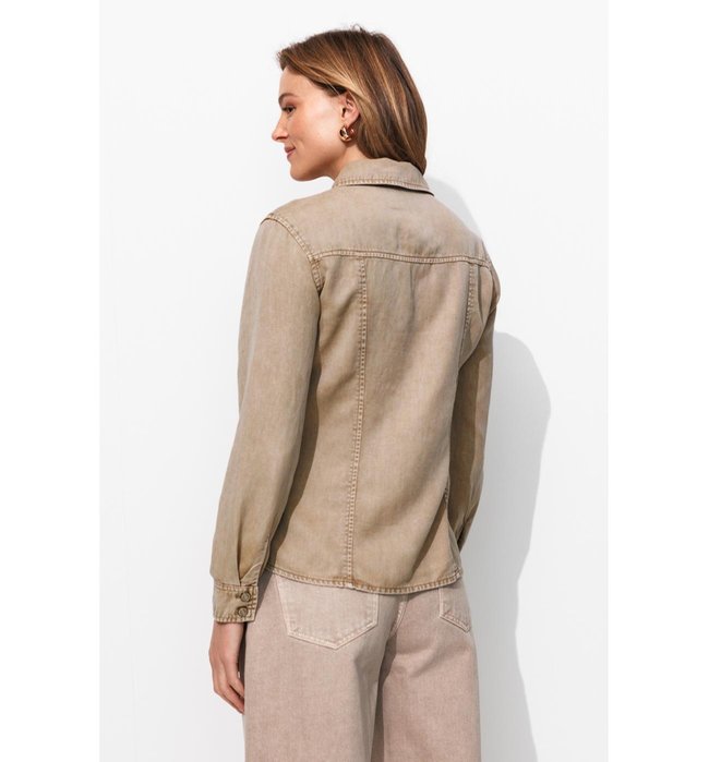 Chemise en Lyocell Femme - Naturel Uni Clair