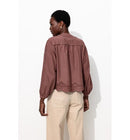 Chemisier Broderie Anglaise - Violet Uni Colore