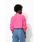 Chemise en Gaze de Coton Femme - Rose Uni Colore