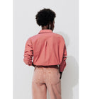 Chemise Oversize Unie Femme - Rose Uni Colore