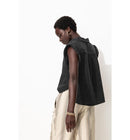Chemise en Gaze de Coton Femme - Gris Uni Fonce