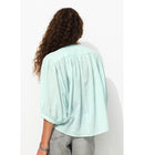 Chemise Manches Ballon Femme - Vert Uni Colore