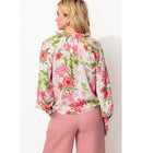 Blouse en Satin Femme - Rouge Imprime