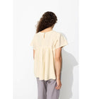 Blouse Brodée Femme - Naturel Uni Clair