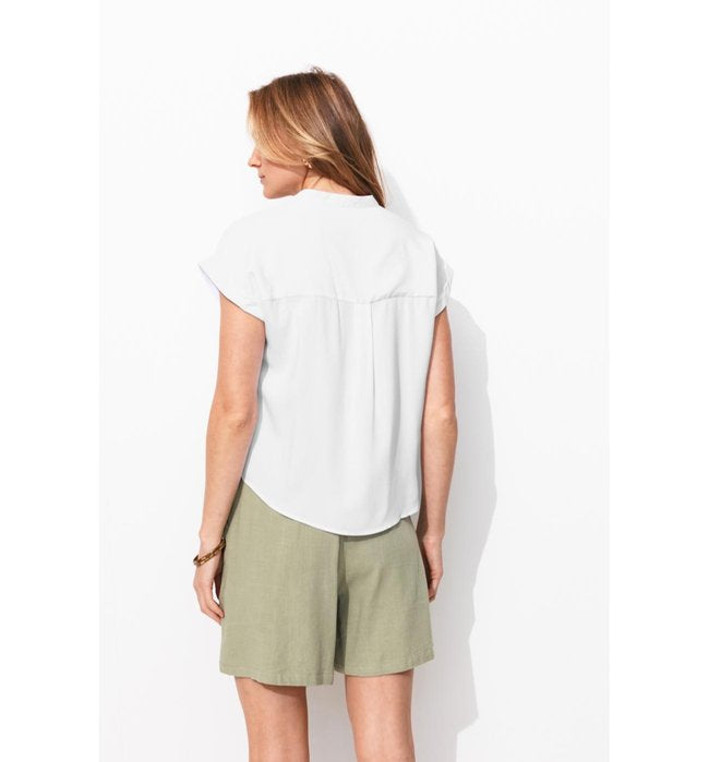 Blouse Unie Femme - Blanc Uni Clair