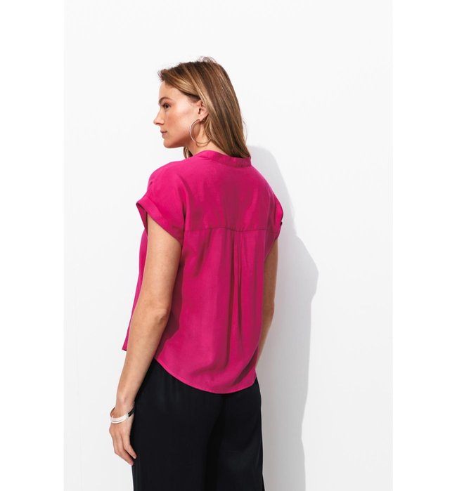 Blouse Unie Femme - Rose Uni Colore