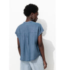 Blouse en Lyocell Femme - Jeans Uni Fonce