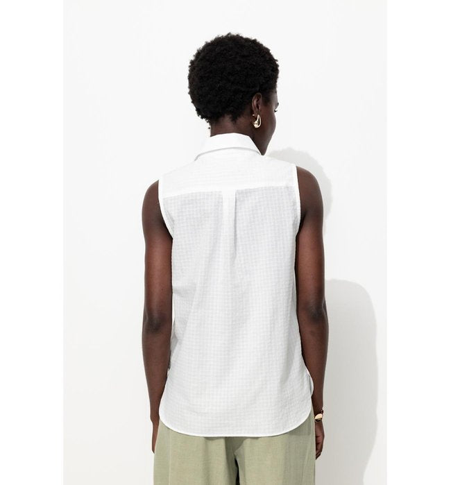 Chemise sans Manches Femme - Naturel Uni Clair