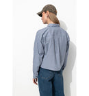 Chemise Cropped Femme - Bleu Carreaux