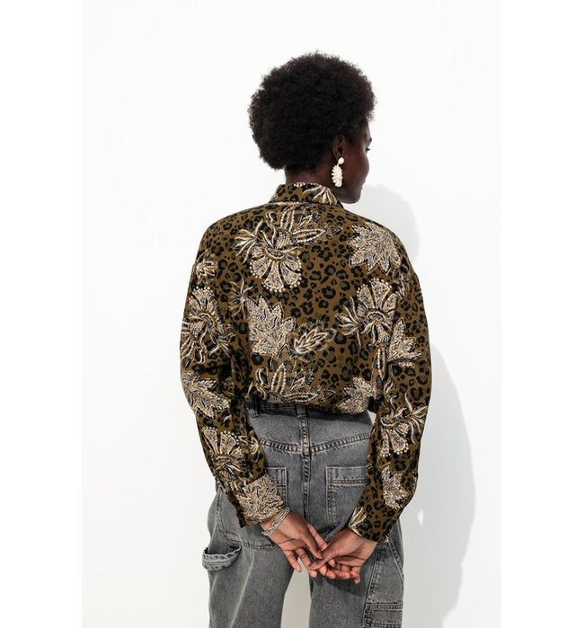 Chemise Imprimée Éco-conçue - Kaki Imprime