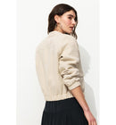 Bomber à Épaulettes Femme - Naturel Uni Clair