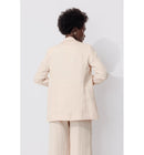 Blazer Croisé Unie Femme - Naturel Uni Clair