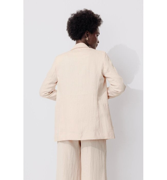 Blazer Croisé Unie Femme - Naturel Uni Clair