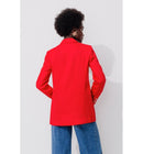 Blazer Croisé Unie Femme - Rouge Uni Colore
