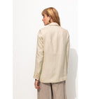 Blazer Croisé Unie Femme - Naturel Uni Clair