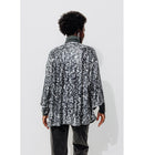 Veste Kimono à Paillettes - Noir Imprime
