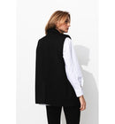 Blazer sans Manches Femme - Noir Uni Fonce