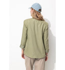 Veste de Tailleur Lin Mélangé - Kaki Uni Clair