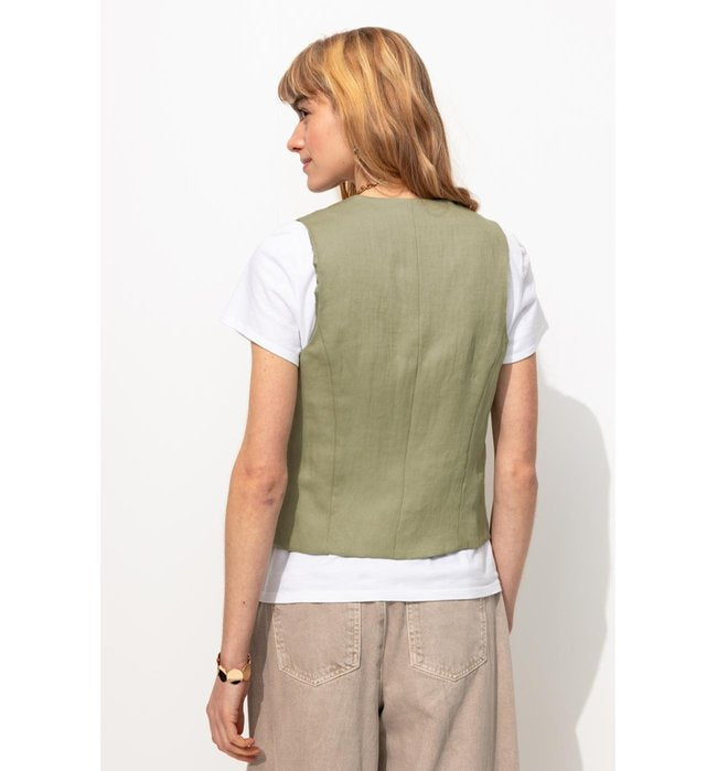 Veston Uni Femme - Kaki Uni Clair