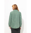 Alma Veste Surchemise Rayée - Gris Uni Fonce